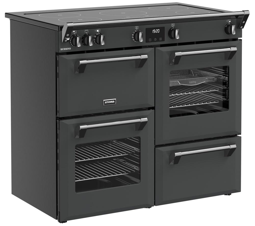 STOVES Richmond 100Ei Electric Induction Range Cooker - Anthracite & Chrome image number 3 of 20