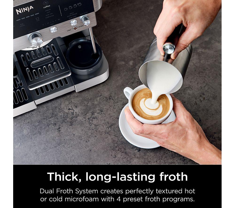 NINJA Luxe Cafe Premier Series ES601UK Bean to Cup Coffee Machine - Silver & Black image number 6 of 20