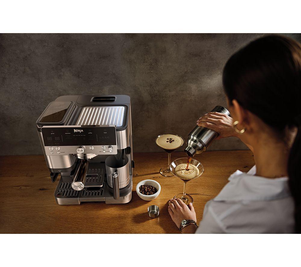 NINJA Luxe Cafe Premier Series ES601UK Bean to Cup Coffee Machine - Silver & Black image number 13 of 20