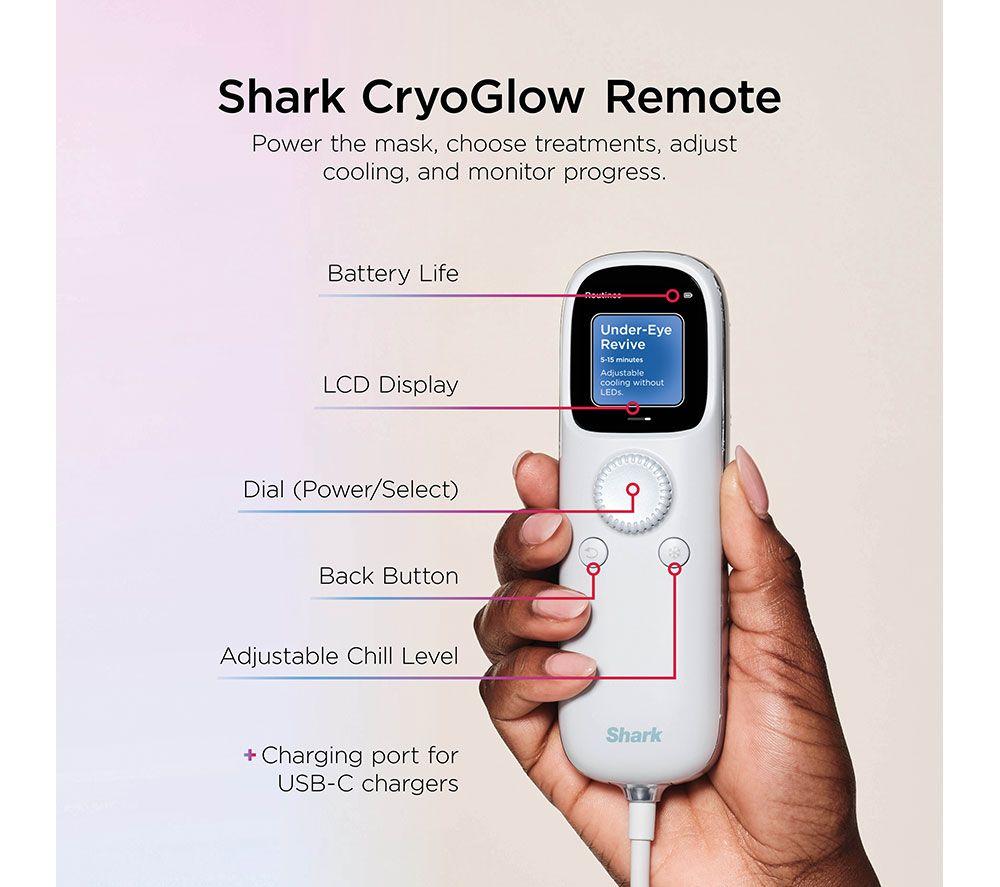 SHARK FW312UK CryoGlow Under-Eye Cooling LED Anti-Ageing & Blemish Repair Mask &ndash; Blue Frost image number 3 of 9