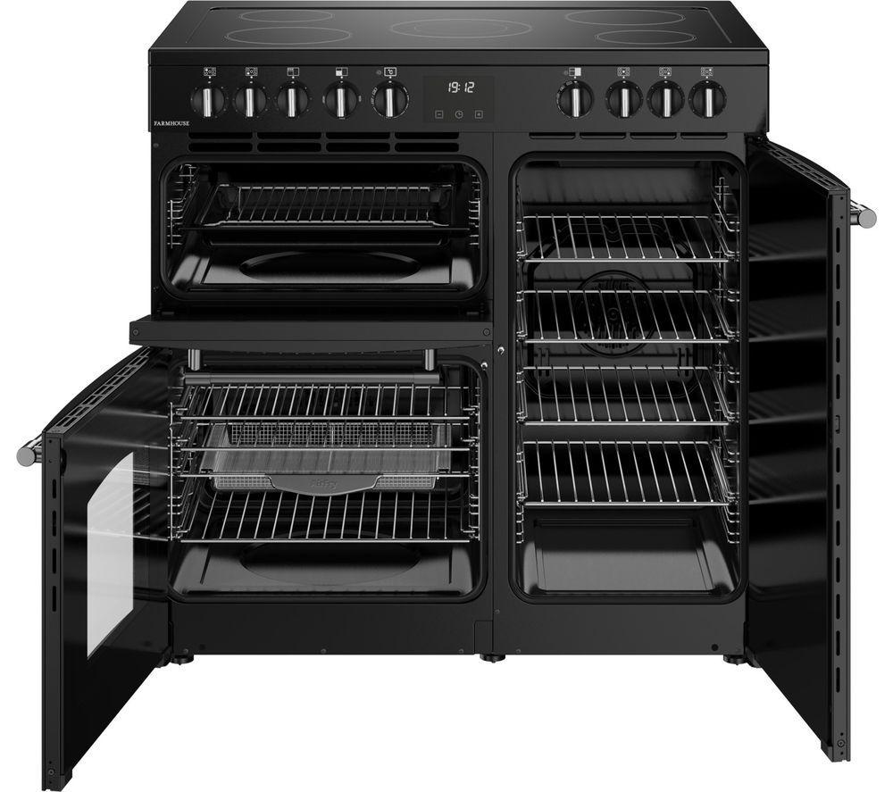BELLING Farmhouse 90E Electric Ceramic Range Cooker - Black image number 8 of 19