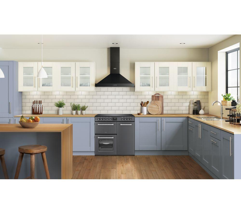 BELLING Farmhouse 90E Electric Ceramic Range Cooker - Anthracite & Chrome image number 2 of 14