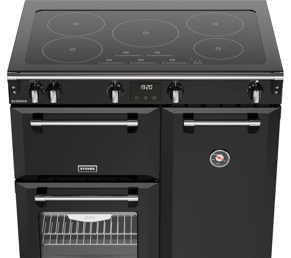 STOVES Richmond 90Ei Electric Induction Range Cooker - Black & Chrome image number 3 of 18