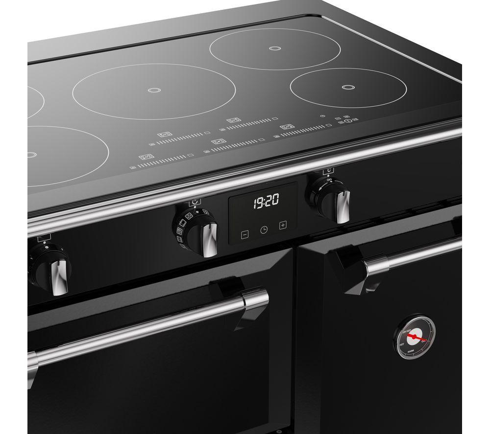 STOVES Richmond 90Ei Electric Induction Range Cooker - Black & Chrome image number 5 of 18
