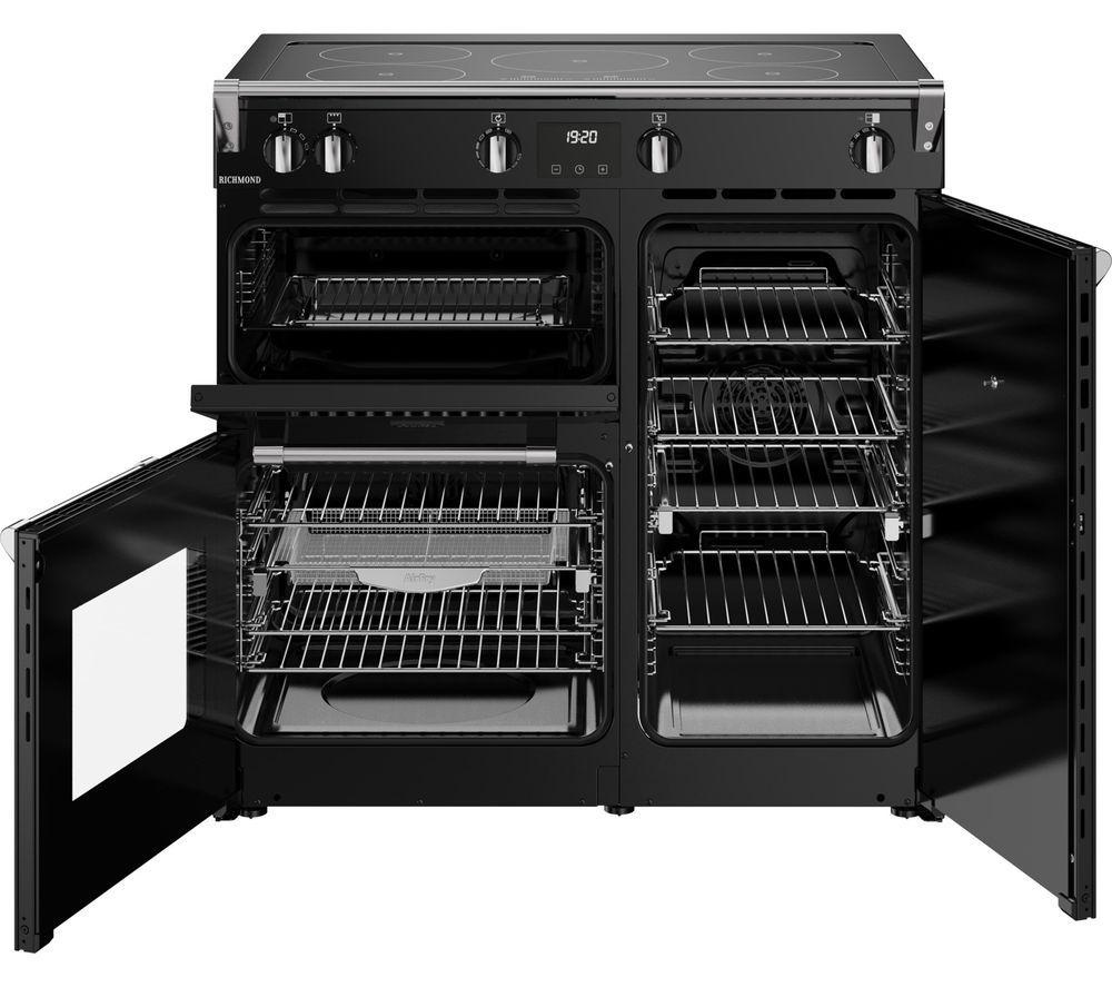 STOVES Richmond 90Ei Electric Induction Range Cooker - Black & Chrome image number 6 of 18