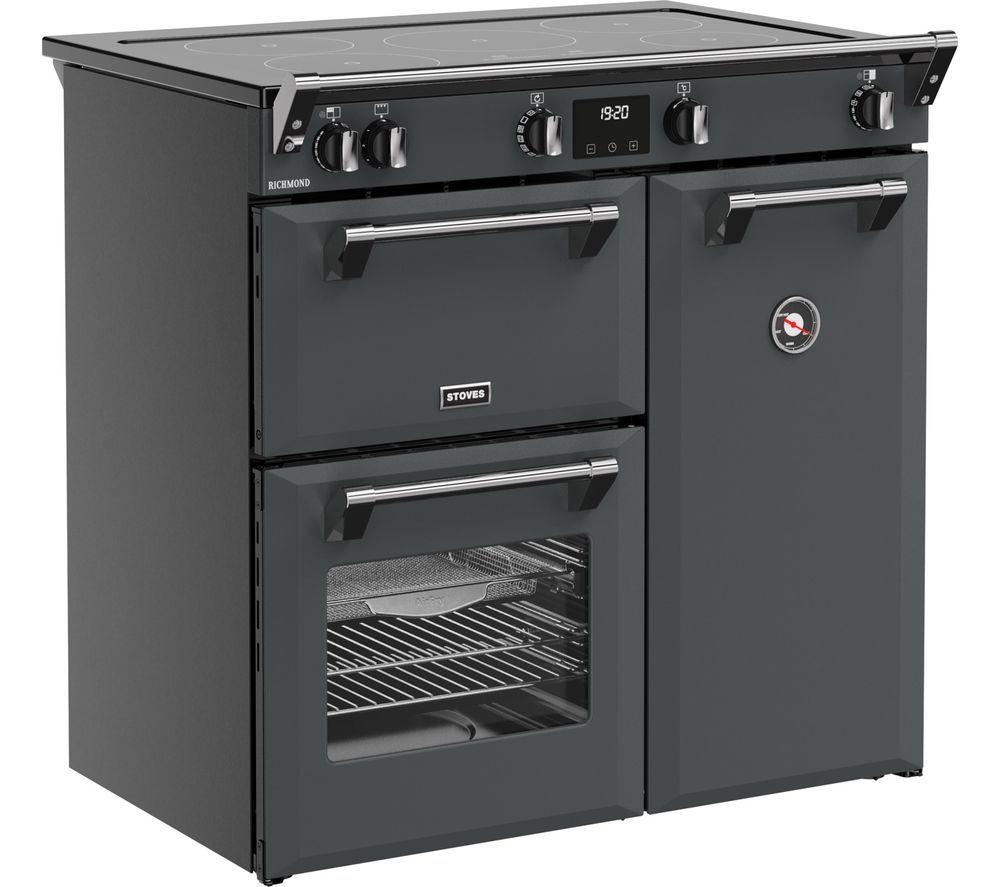 STOVES Richmond 90Ei Electric Induction Range Cooker - Anthracite & Chrome image number 3 of 20