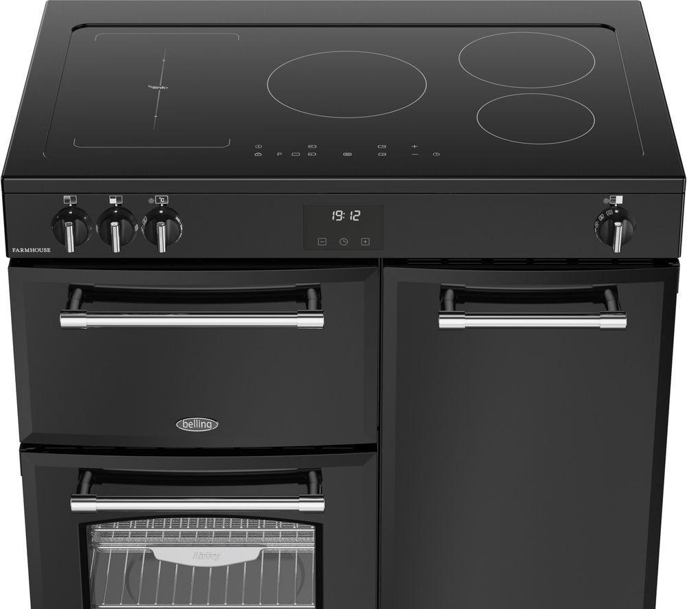 BELLING Farmhouse 90EI Electric Induction Range Cooker - Black image number 7 of 20