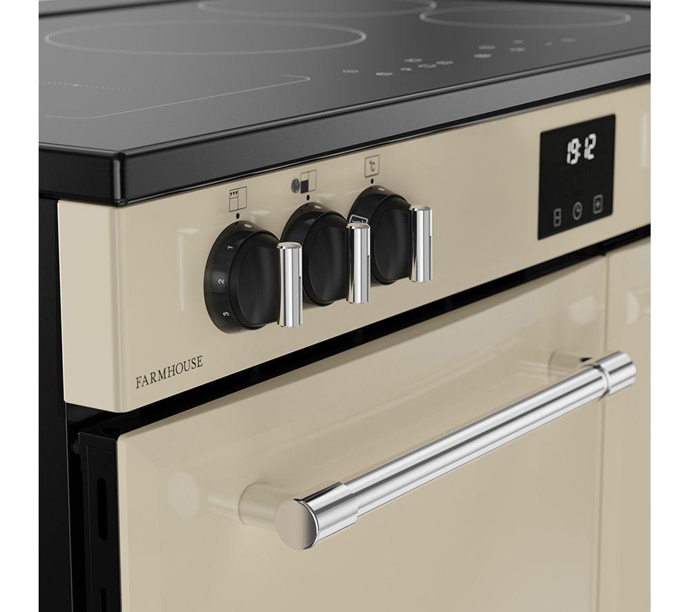 BELLING Farmhouse 90EI Electric Induction Range Cooker - Cream & Chrome image number 5 of 19