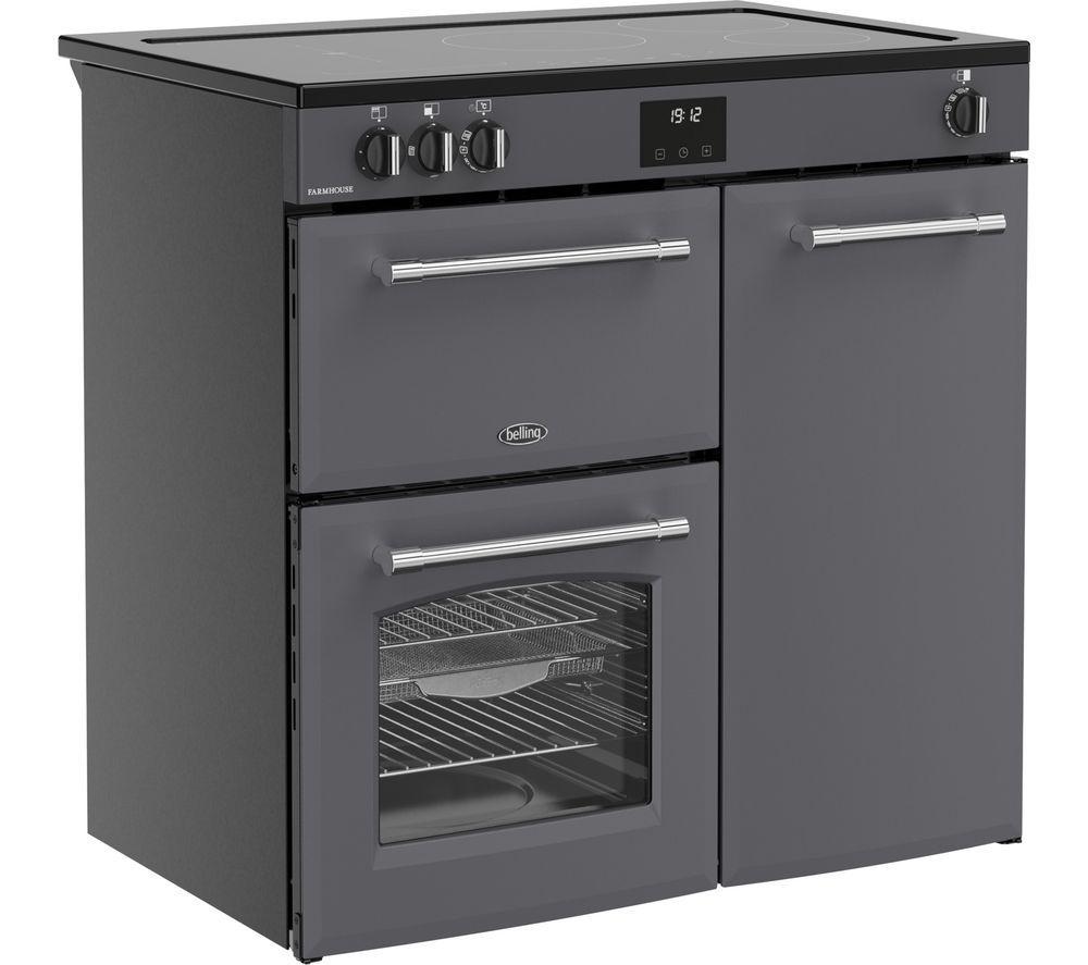 BELLING Farmhouse 90EI Electric Induction Range Cooker - Anthracite image number 3 of 19