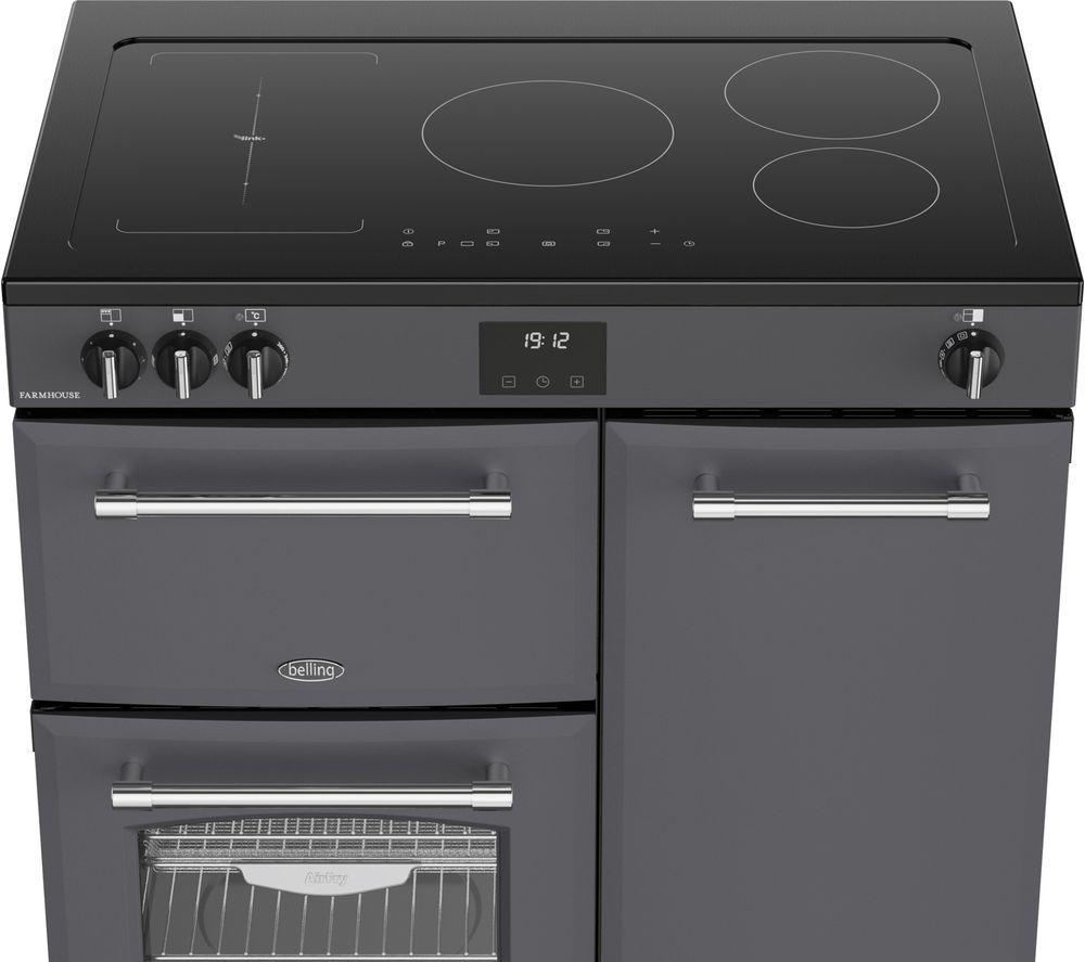 BELLING Farmhouse 90EI Electric Induction Range Cooker - Anthracite image number 7 of 19