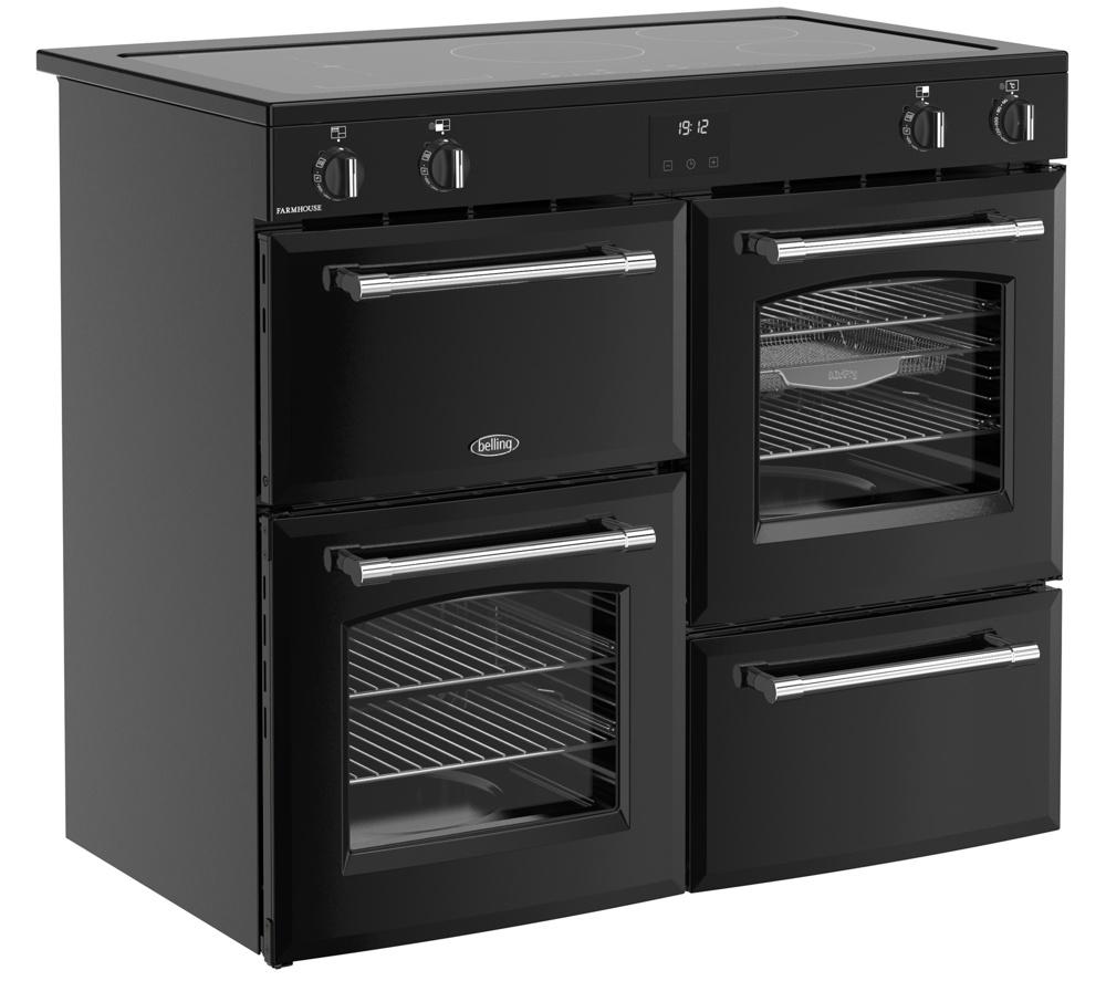 BELLING Farmhouse 100EI Electric Induction Range Cooker - Black image number 3 of 21