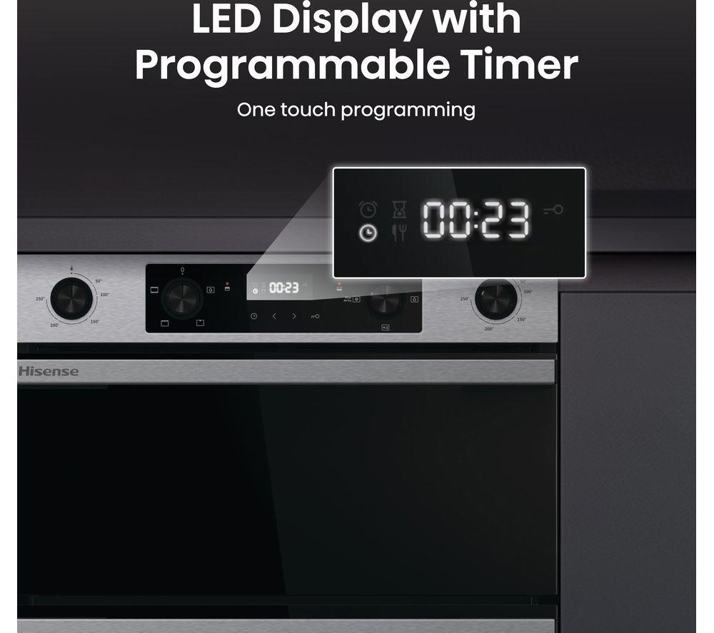 HISENSE Hi6 54/38L BUD714221CX Electric Built-under Double Oven - Stainless Steel image number 9 of 15