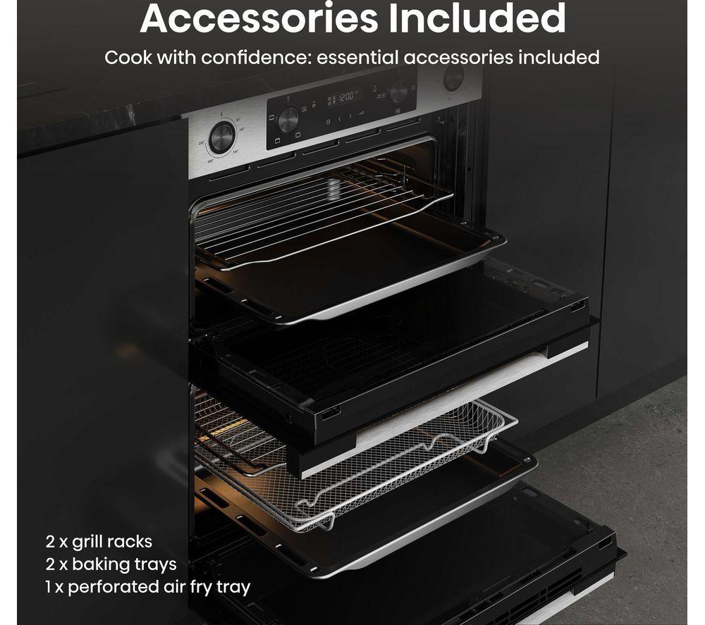 HISENSE Hi6 54/38L BUD714221CX Electric Built-under Double Oven - Stainless Steel image number 10 of 15