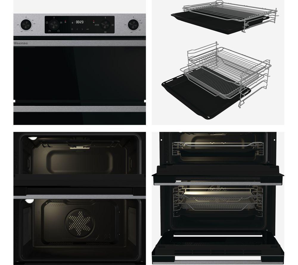 HISENSE Hi6 54/38L BUD714221CX Electric Built-under Double Oven - Stainless Steel image number 13 of 15