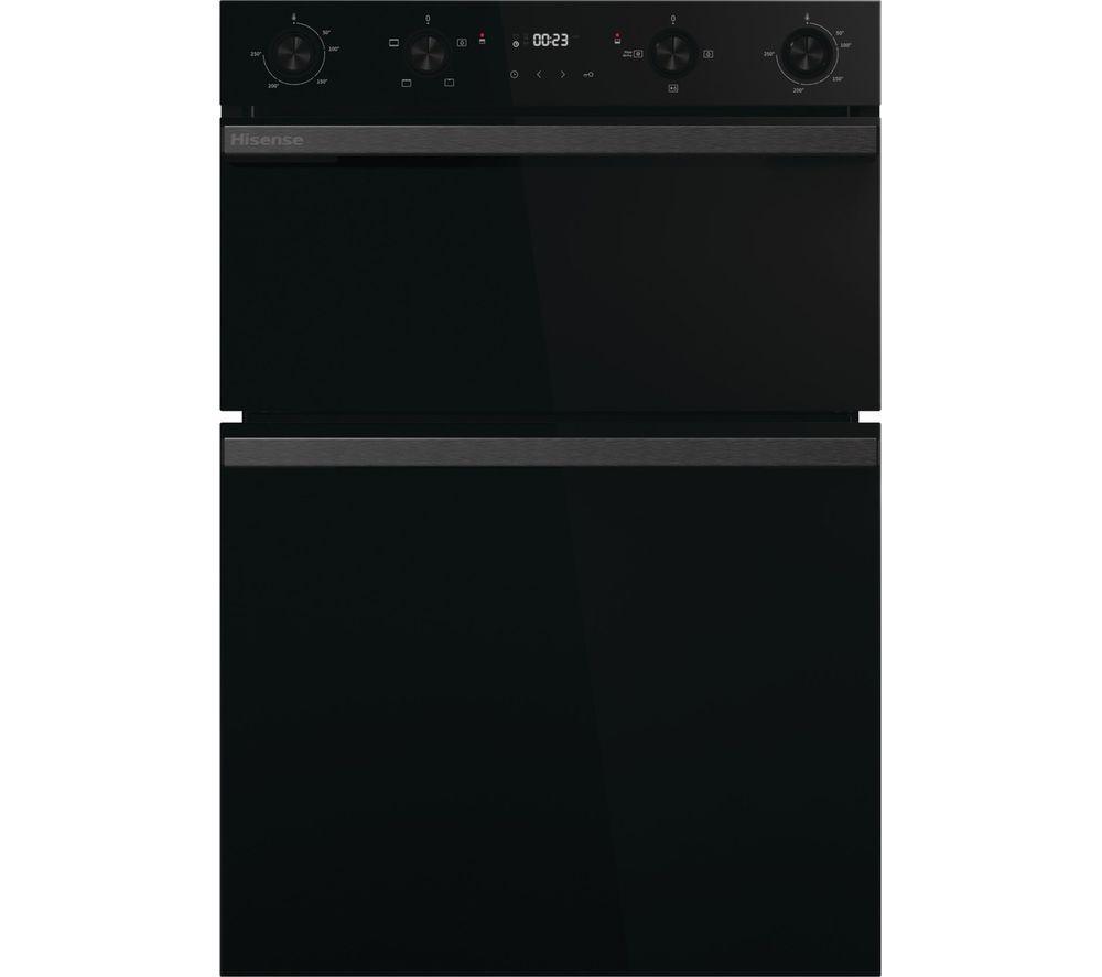 HISENSE Hi6 72/38L BID914221ADBG Electric Double Oven – Black, Black