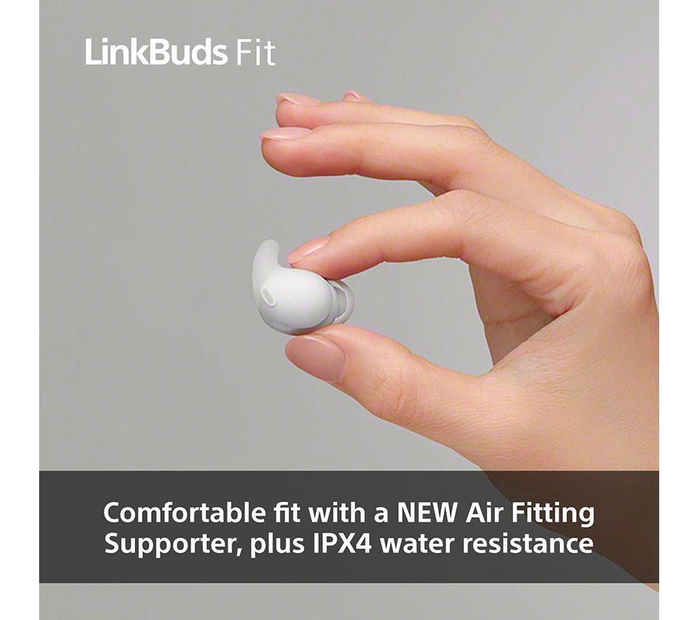 SONY LinkBuds Fit Wireless Bluetooth Noise-Cancelling Earbuds - Black image number 4 of 19