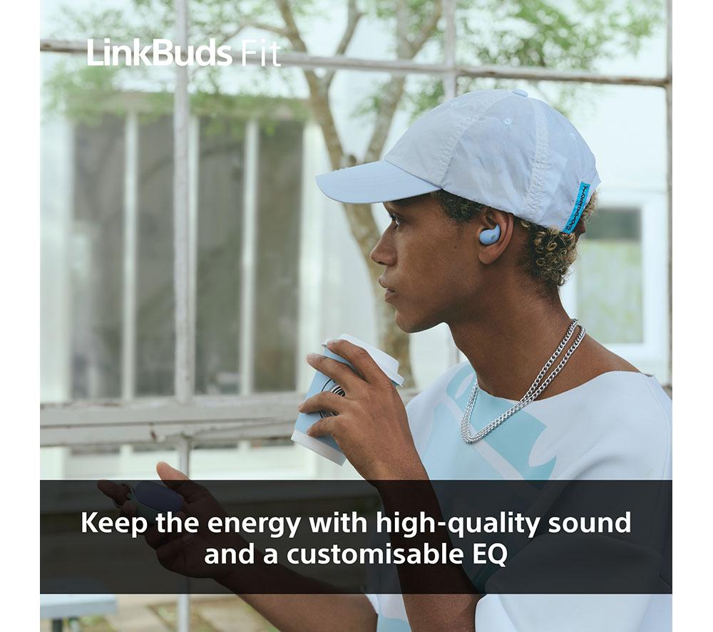 SONY LinkBuds Fit Wireless Bluetooth Noise-Cancelling Earbuds - Black image number 5 of 19