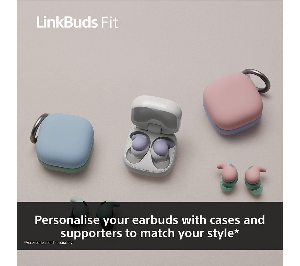 SONY LinkBuds Fit Wireless Bluetooth Noise-Cancelling Earbuds - Black image number 10 of 19