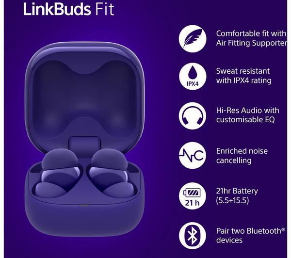 Buy SONY LinkBuds Fit Wireless Bluetooth Noise-Cancelling Buy SONY LinkBuds Fit Wireless Bluetooth Noise-Cancelling