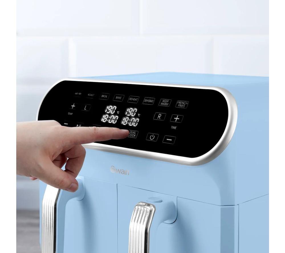 SWAN Retro SD10519BLU Air Fryer - Blue image number 3 of 9