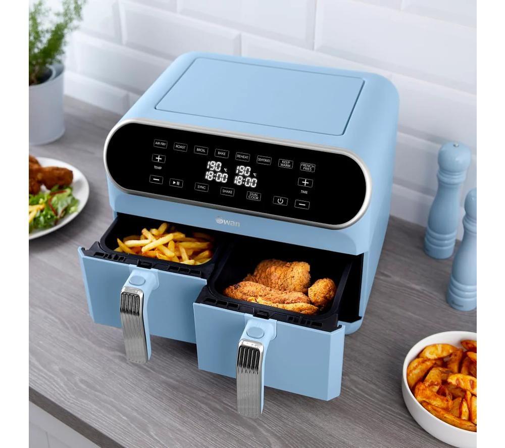 SWAN Retro SD10519BLU Air Fryer - Blue image number 5 of 9