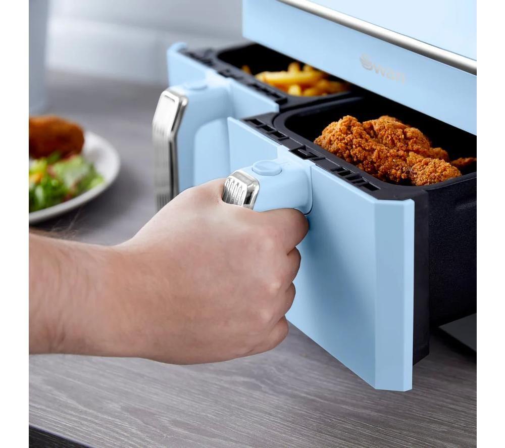 SWAN Retro SD10519BLU Air Fryer - Blue image number 7 of 9