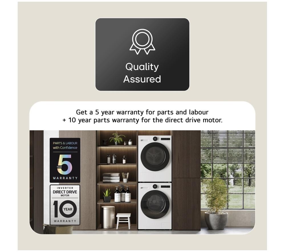 LG Series 7 AI Direct Drive F4X7011TWB WiFi-enabled 11 kg 1400 Spin Washing Machine - White image number 10 of 29