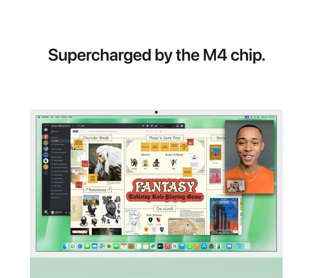 APPLE iMac 4.5K 24" (2024) - M4, 256 GB SSD, 10 CPU / 10 GPU, Green image number 6 of 9