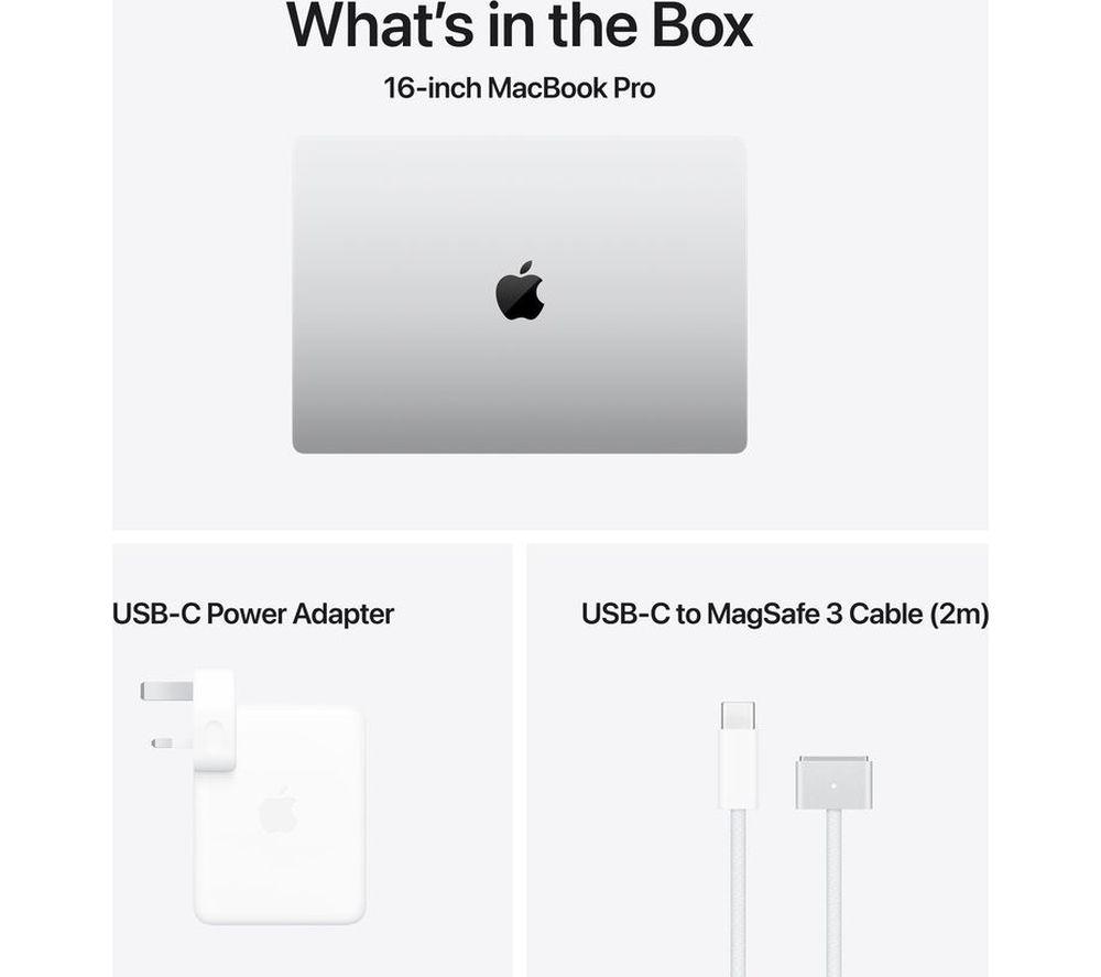 APPLE MacBook Pro 16" (2024) - M4 Max, 1 TB SSD, Silver image number 2 of 8