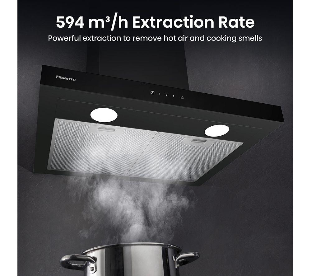 HISENSE CH6T14BBUK Chimney Cooker Hood - Black image number 8 of 18