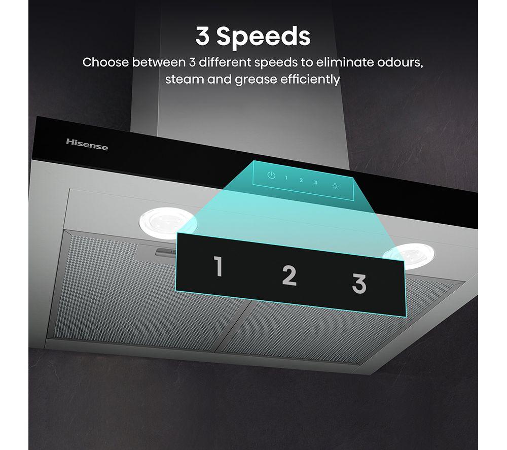 HISENSE CH6T14BXBUK Chimney Cooker Hood - Stainless Steel image number 6 of 17