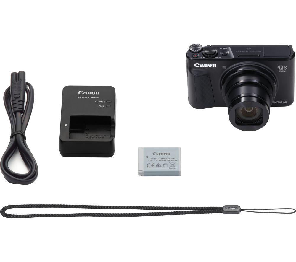 CANON PowerShot SX740 HS Lite Superzoom Compact Camera - Black image number 5 of 6