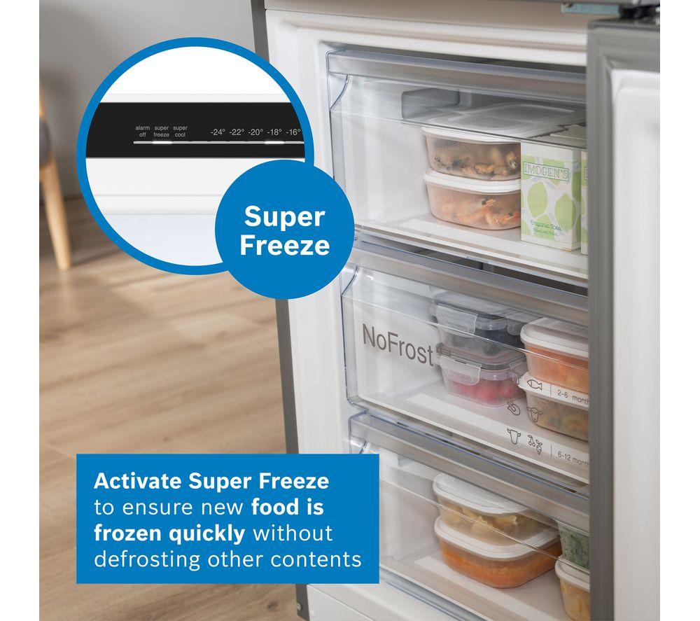 BOSCH Series 2 KGN33NLEBG 70/30 Fridge Freezer - Stainless Steel image number 7 of 13