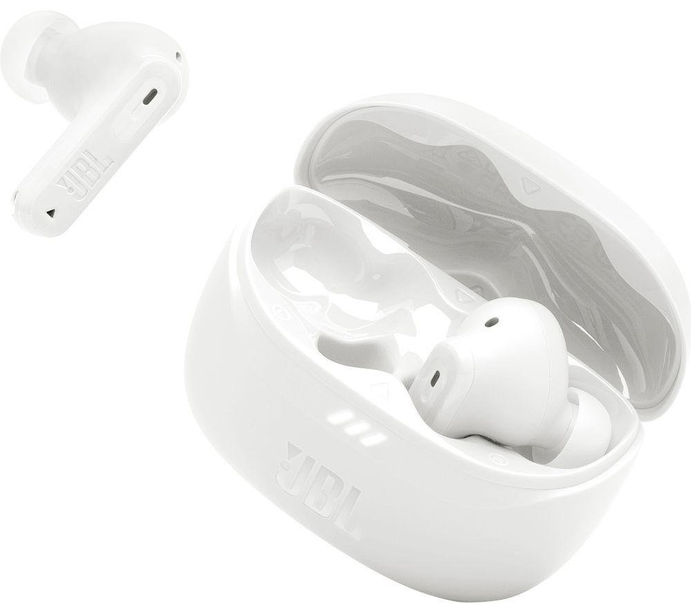 JBL Tune Beam 2 Wireless Bluetooth Noise-Cancelling Earbuds - White image number 5 of 9