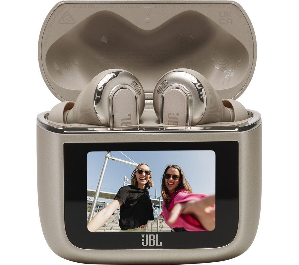 JBL Tour Pro 3 Wireless Bluetooth Noise-Cancelling Earbuds - Latte image number 6 of 8
