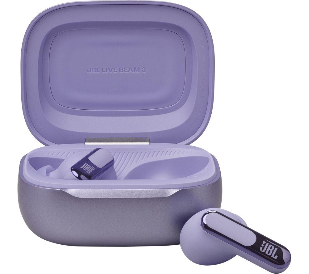 JBL Live Beam 3 Wireless Bluetooth Noise-Cancelling Earbuds - Purple image number 5 of 9