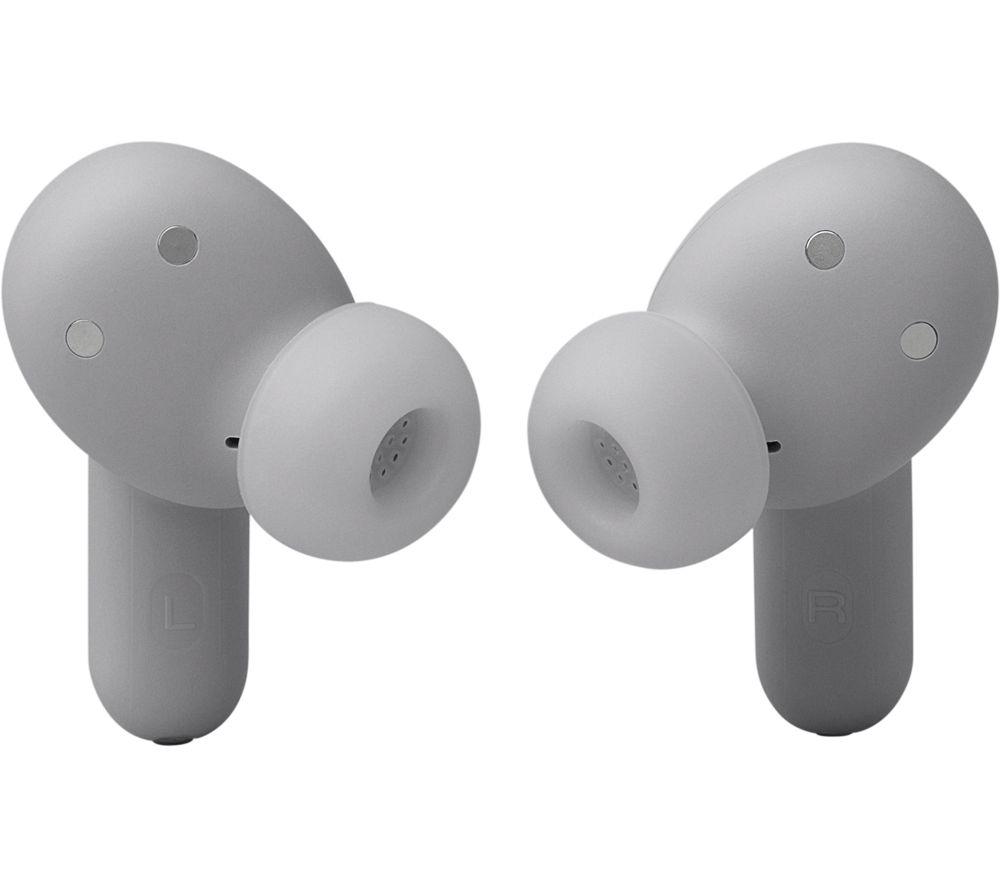 JBL Live Beam 3 Wireless Bluetooth Noise-Cancelling Earbuds - Silver image number 4 of 9