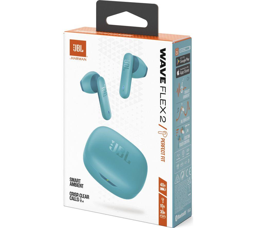 JBL Wave Flex 2 Wireless Bluetooth Earbuds - Blue image number 10 of 10