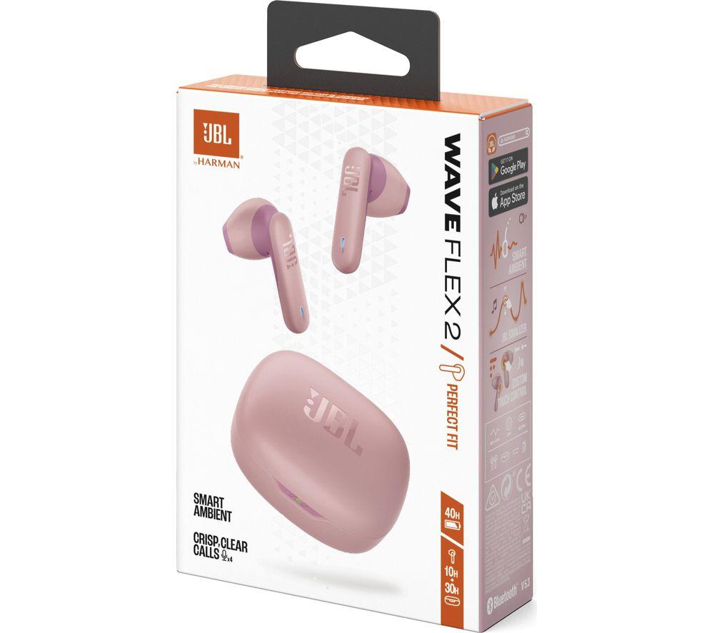 JBL Wave Flex 2 Wireless Bluetooth Earbuds - Pink image number 10 of 10