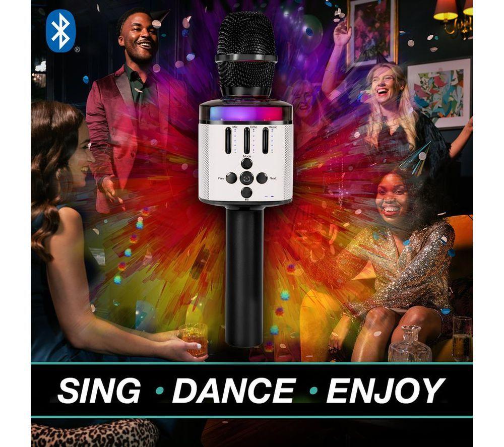 EASY KARAOKE Bluetooth Karaoke Microphone - Black image number 3 of 7