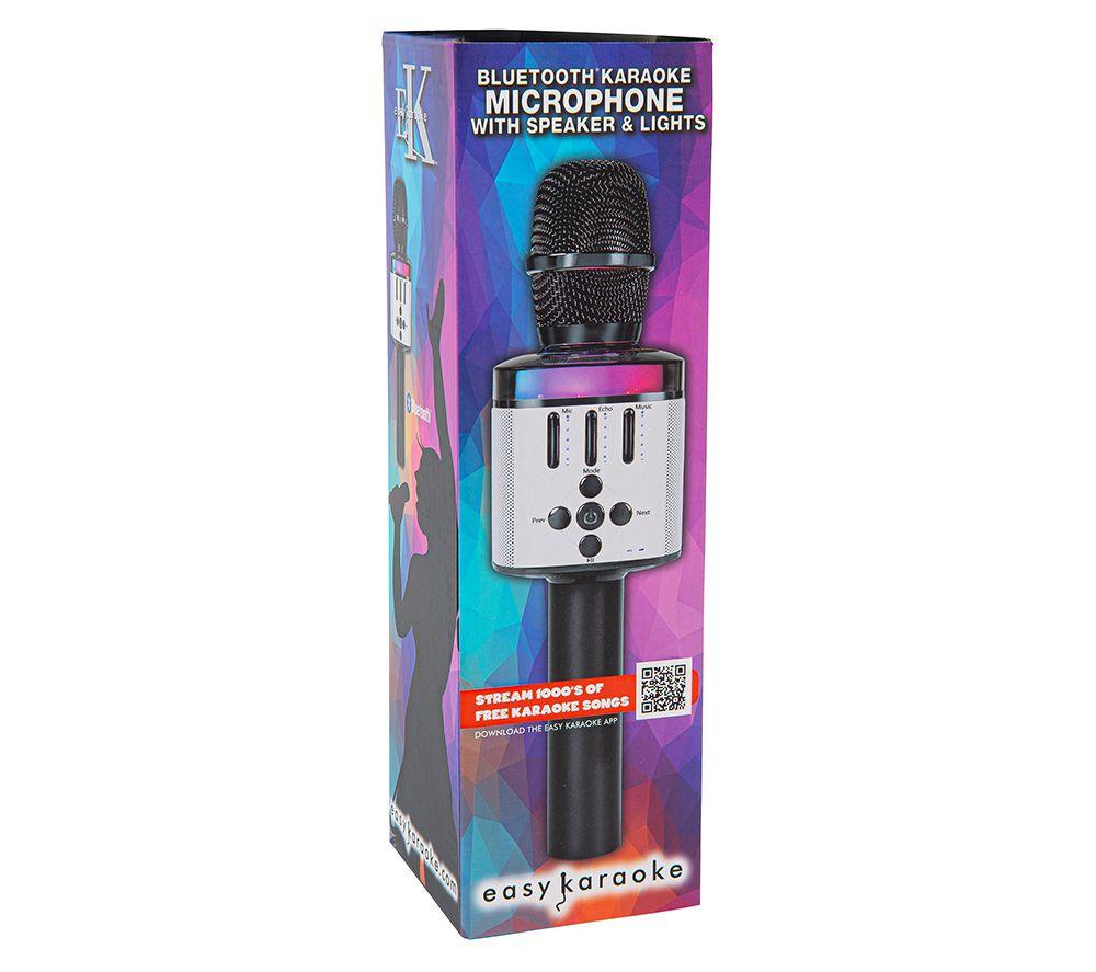 EASY KARAOKE Bluetooth Karaoke Microphone - Black image number 7 of 7