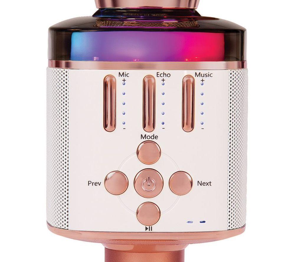 EASY KARAOKE Bluetooth Karaoke Microphone - Rose Gold image number 2 of 4