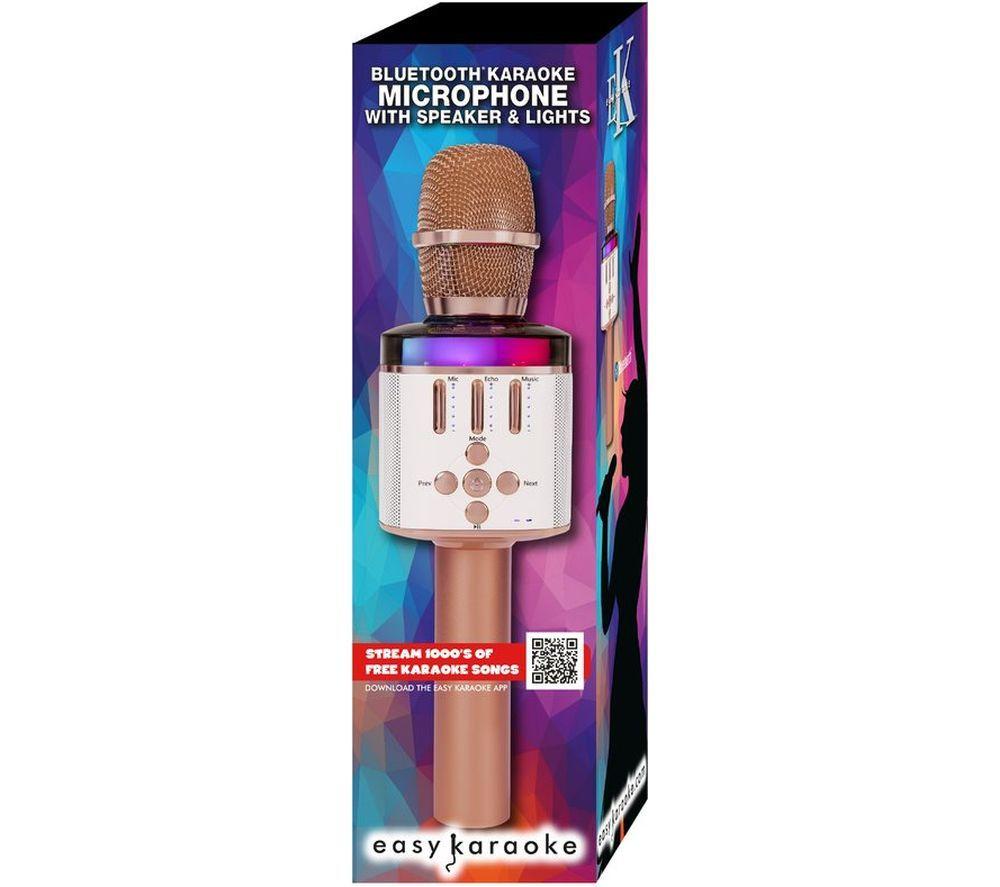 EASY KARAOKE Bluetooth Karaoke Microphone - Rose Gold image number 3 of 4