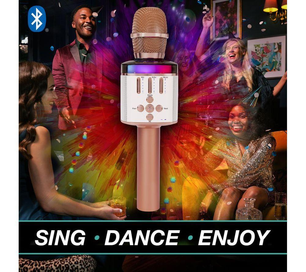 EASY KARAOKE Bluetooth Karaoke Microphone - Rose Gold image number 4 of 4