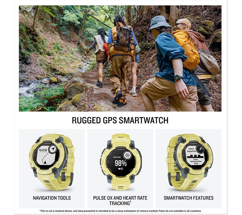 GARMIN Instinct E Smart Watch - 45 mm, Electric Lime with Electric Lime Silicone Band image number 2 of 8