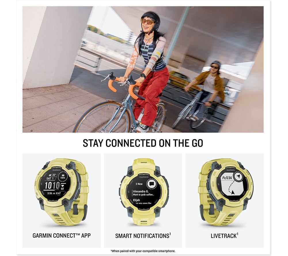 GARMIN Instinct E Smart Watch - 45 mm, Electric Lime with Electric Lime Silicone Band image number 4 of 8
