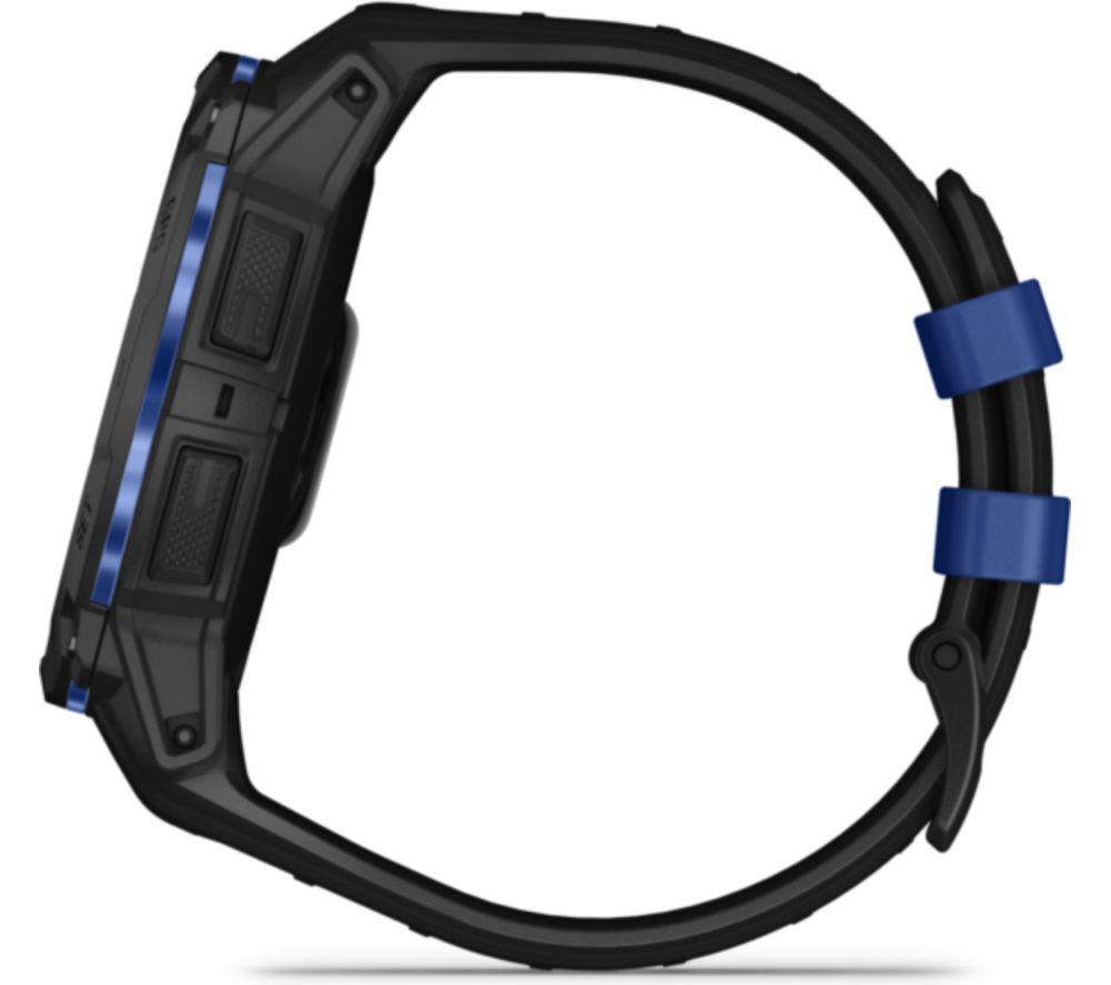 GARMIN Instinct 3 AMOLED Smart Watch - 50 mm, Black with Bolt Blue Silicone Band image number 3 of 8