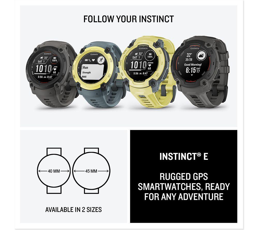 Buy GARMIN Instinct E Smart Watch - 40 mm, Electric Lime with