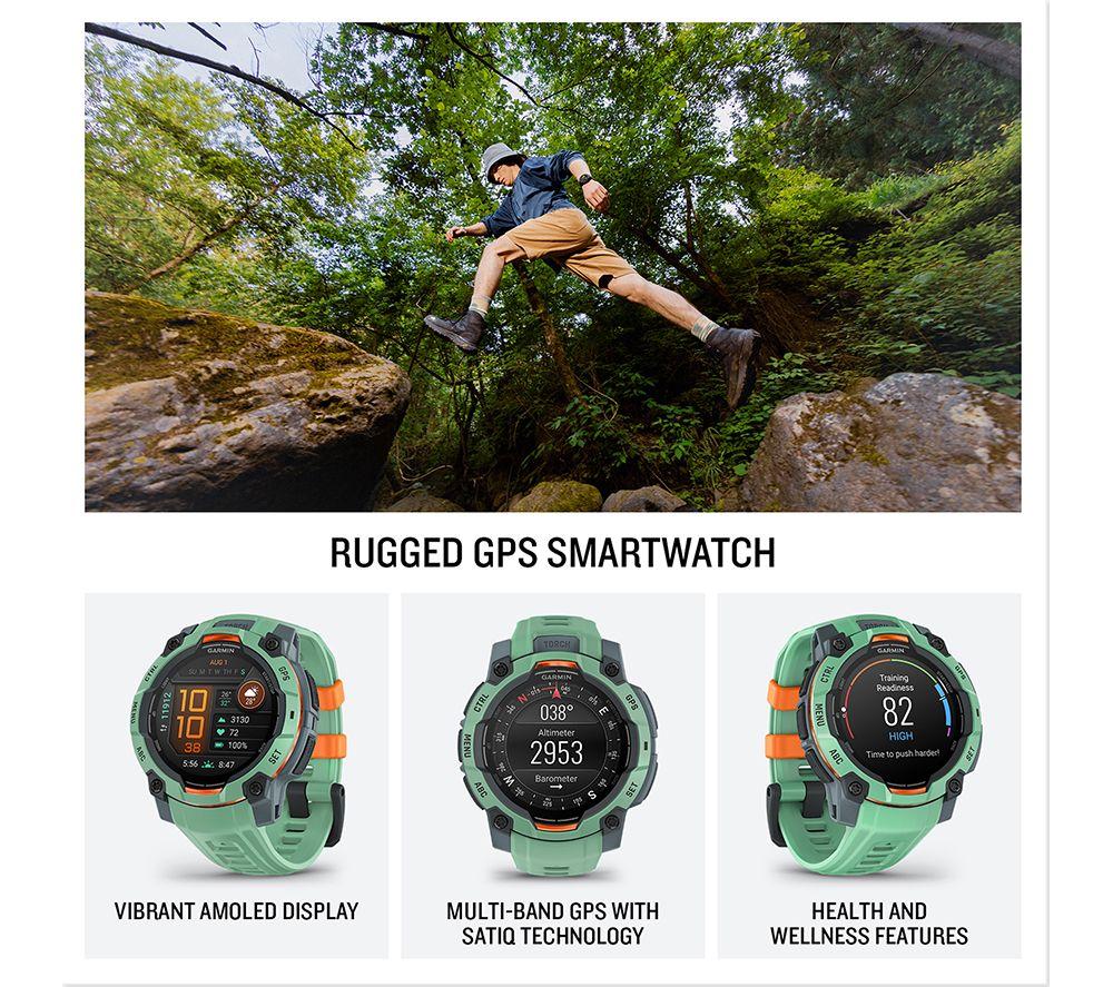 Buy GARMIN Instinct AMOLED Smart Watch 45 mm, Neo Tropic with