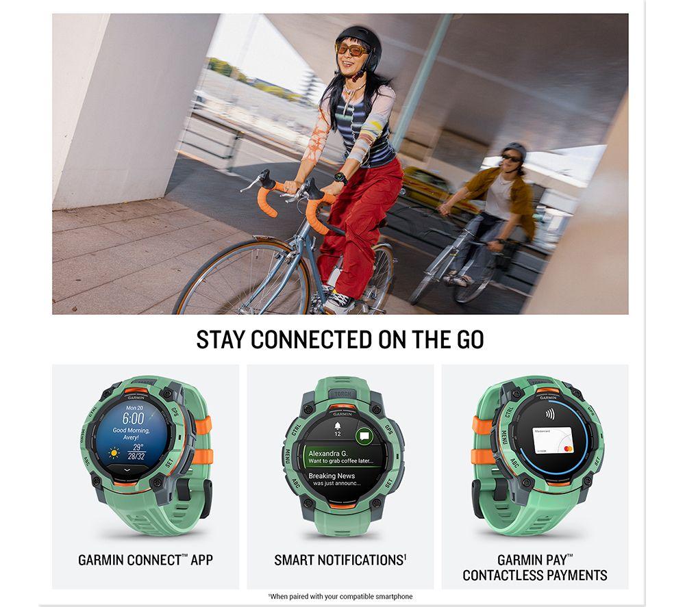 GARMIN Instinct 3 AMOLED Smart Watch - 45 mm, Neo Tropic with Neo Tropic Silicone Band image number 4 of 7